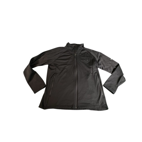 The North Face Men’s XL Jacket Full Zip Black Fleece Lined Logo Arm TransUnion - Picture 1 of 12